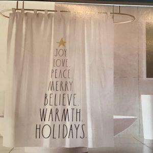 Rae Dunn Holiday Shower Curtain